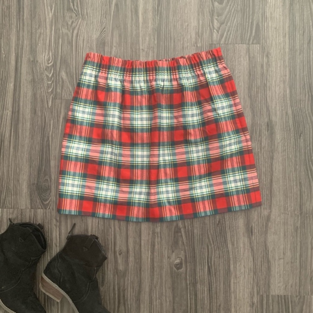 JCrew plaid skirt